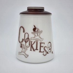 Vintage Bartlett Collins Gingerbread Cookie Jar - 8.5" x 6.5" Brown Retro MCM